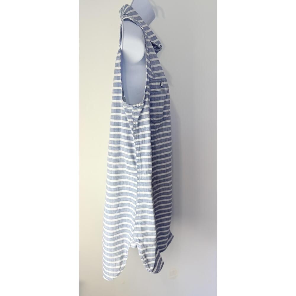 Duluth Trading Co Womens Blue White Sleeveless Tank Top Large - Picture 2 of 10